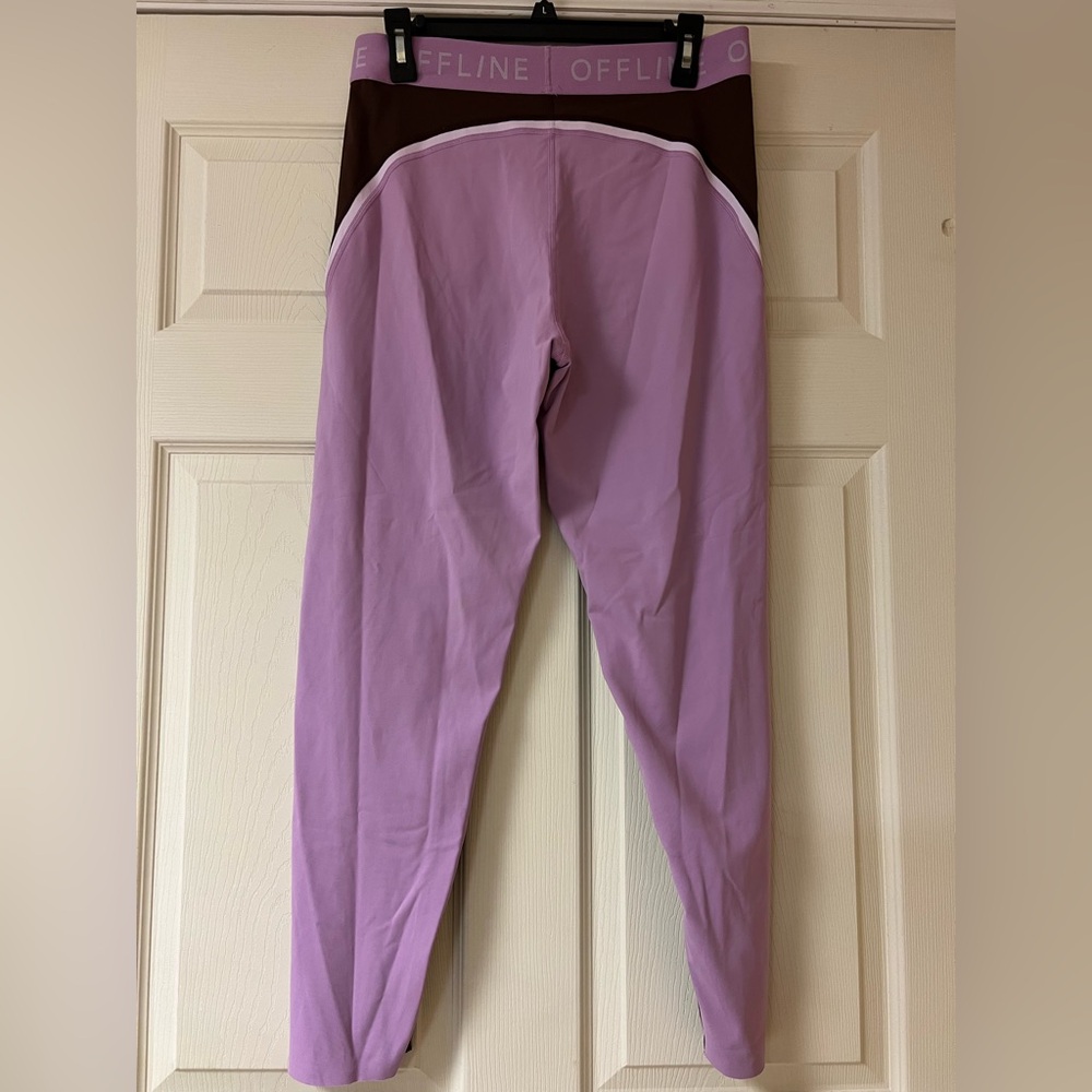 Offline by Aerie Brown and Lavender Sports bra and leggings set - Picture 7 of 12